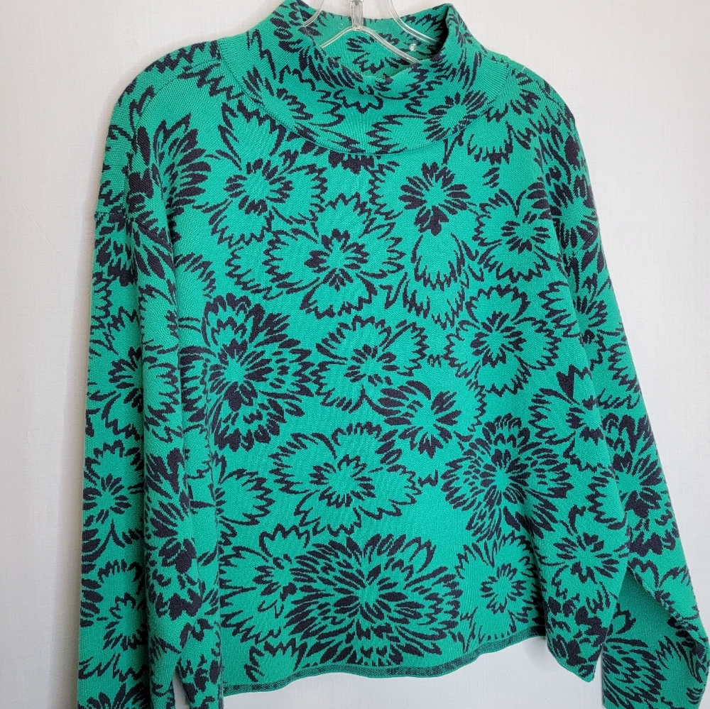 Maeve Green and Black Floral Sweater - Picture 5 of 9